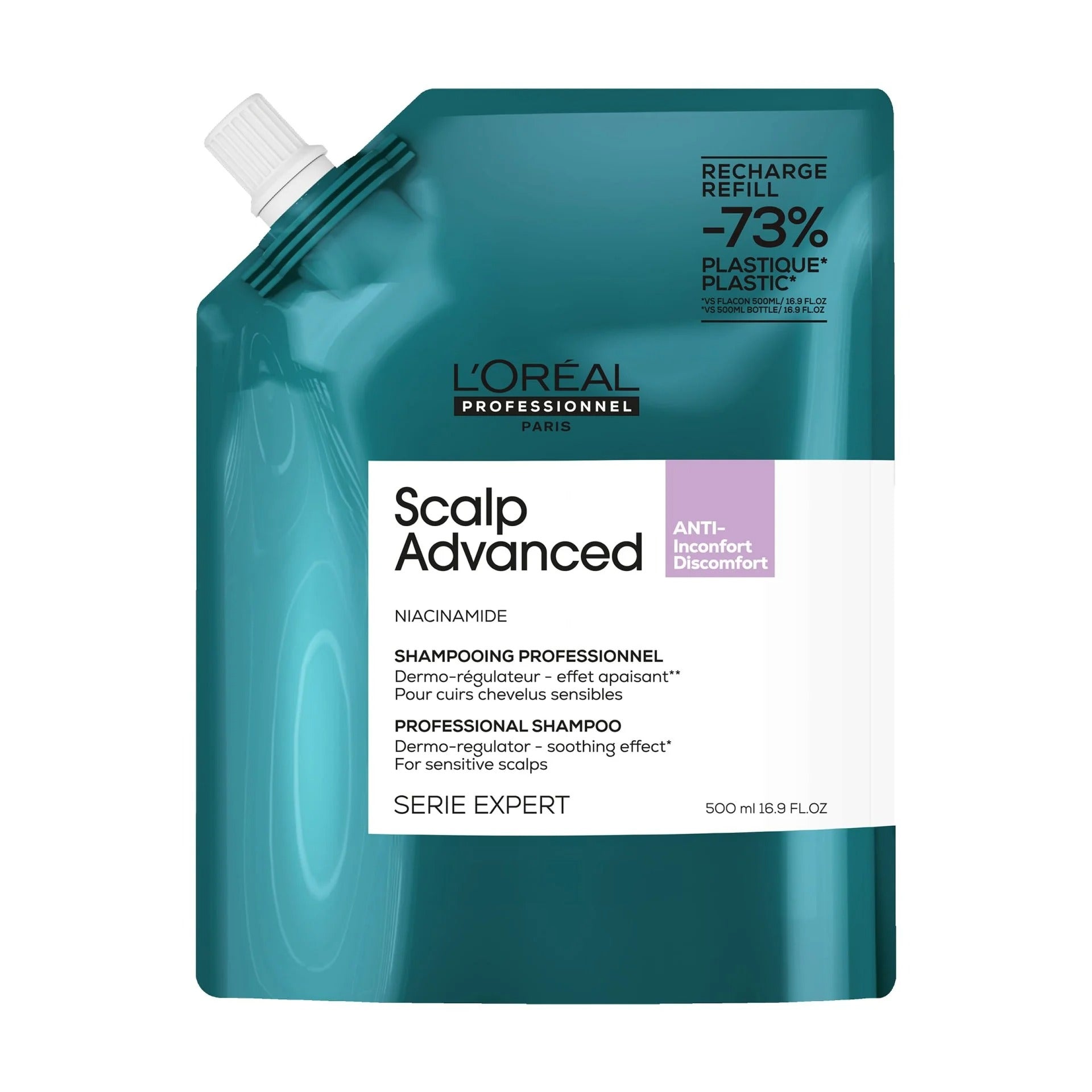 L'Oréal Professionnel Scalp Advanced Professional Shampoo Refill 500ml-Scalp Care Shampoo-Aladin Beauty