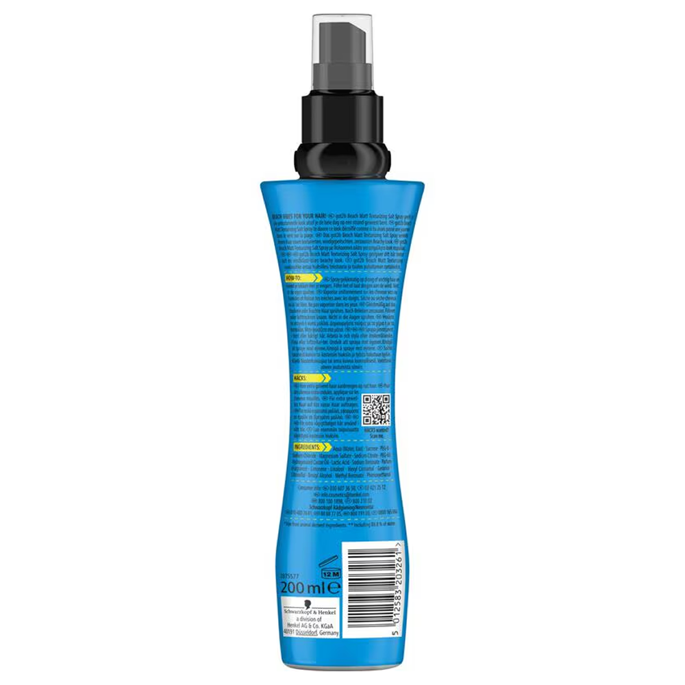 Schwarzkopf Got2b Beach Salt Spray Matt Texture 200ml-All-Aladin Beauty