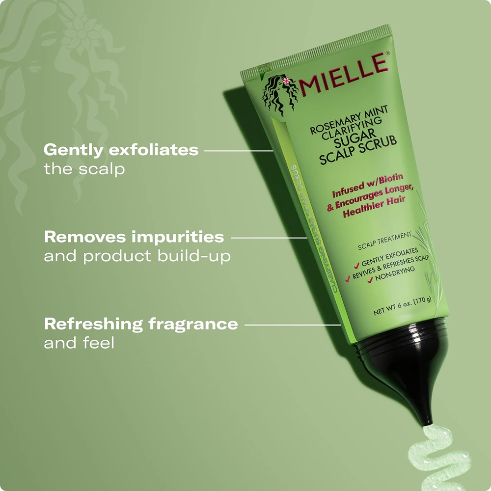 Mielle Rosemary Mint Strengthening Sugar Scalp Scrub 6oz-Scalp Scrub-Aladin Beauty