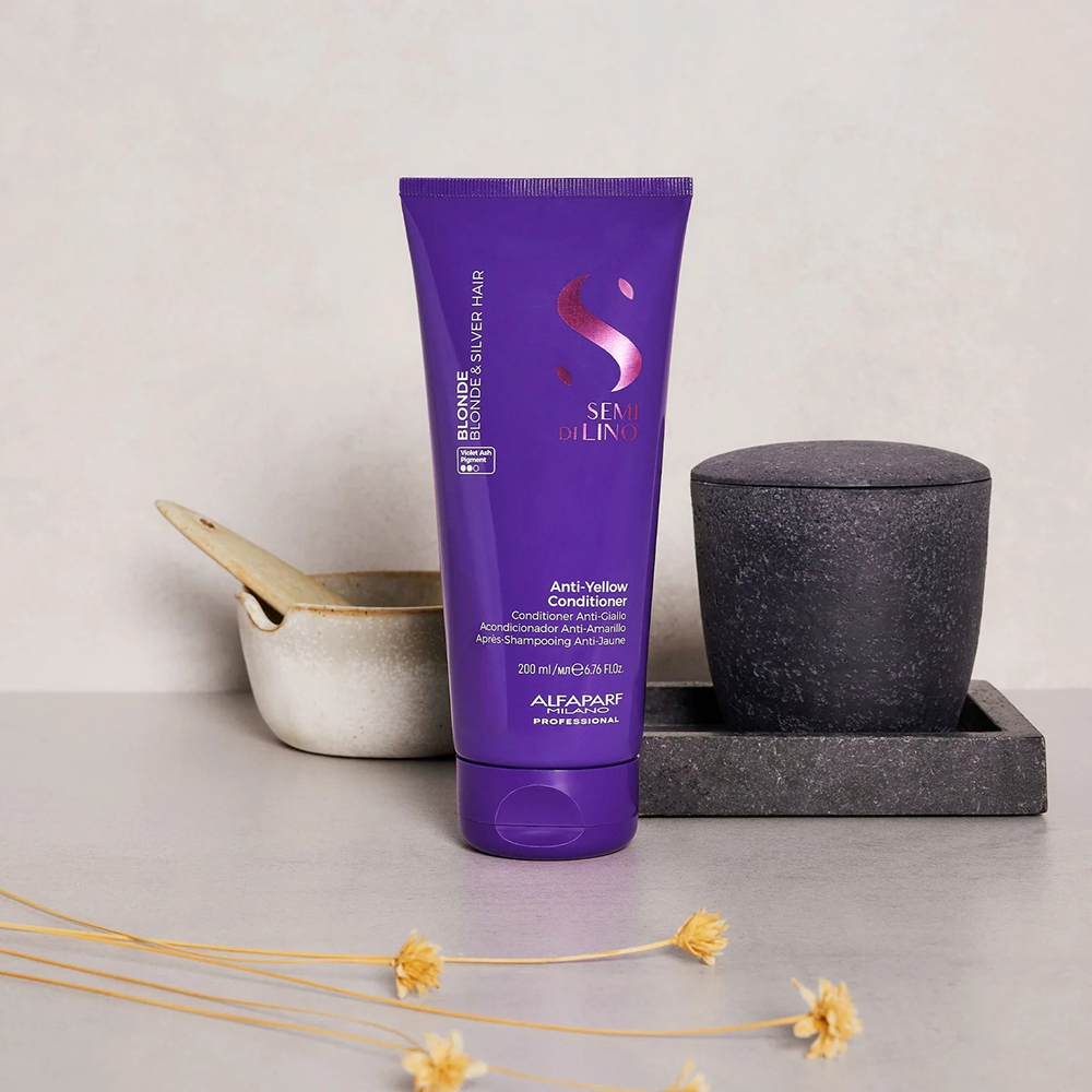 Alfaparf Sdl Blonde Anti-Yellow Conditioner 200ml-Toning Conditioner-Aladin Beauty