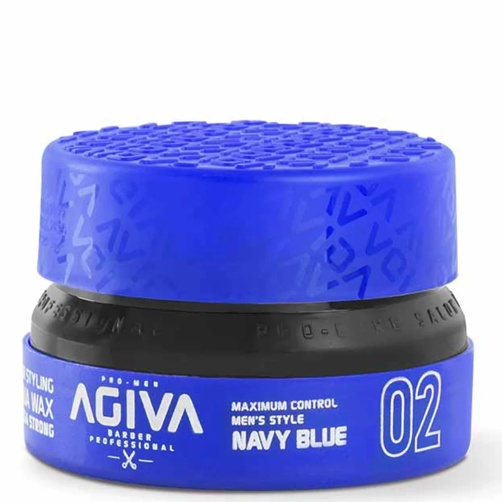 Agiva Styling Hair Wax Aqua Ultra Strong Navy Blue 175ml-Styling Wax-Aladin Beauty