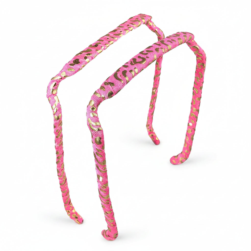 Zazzy Bandz Pink and Gold Cheetah Wrapped